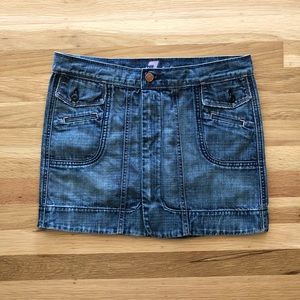 7 For All Mankind denim mini skirt